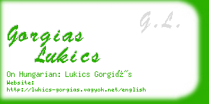 gorgias lukics business card